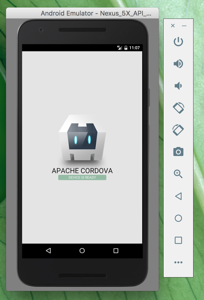 Default Cordowa app in android